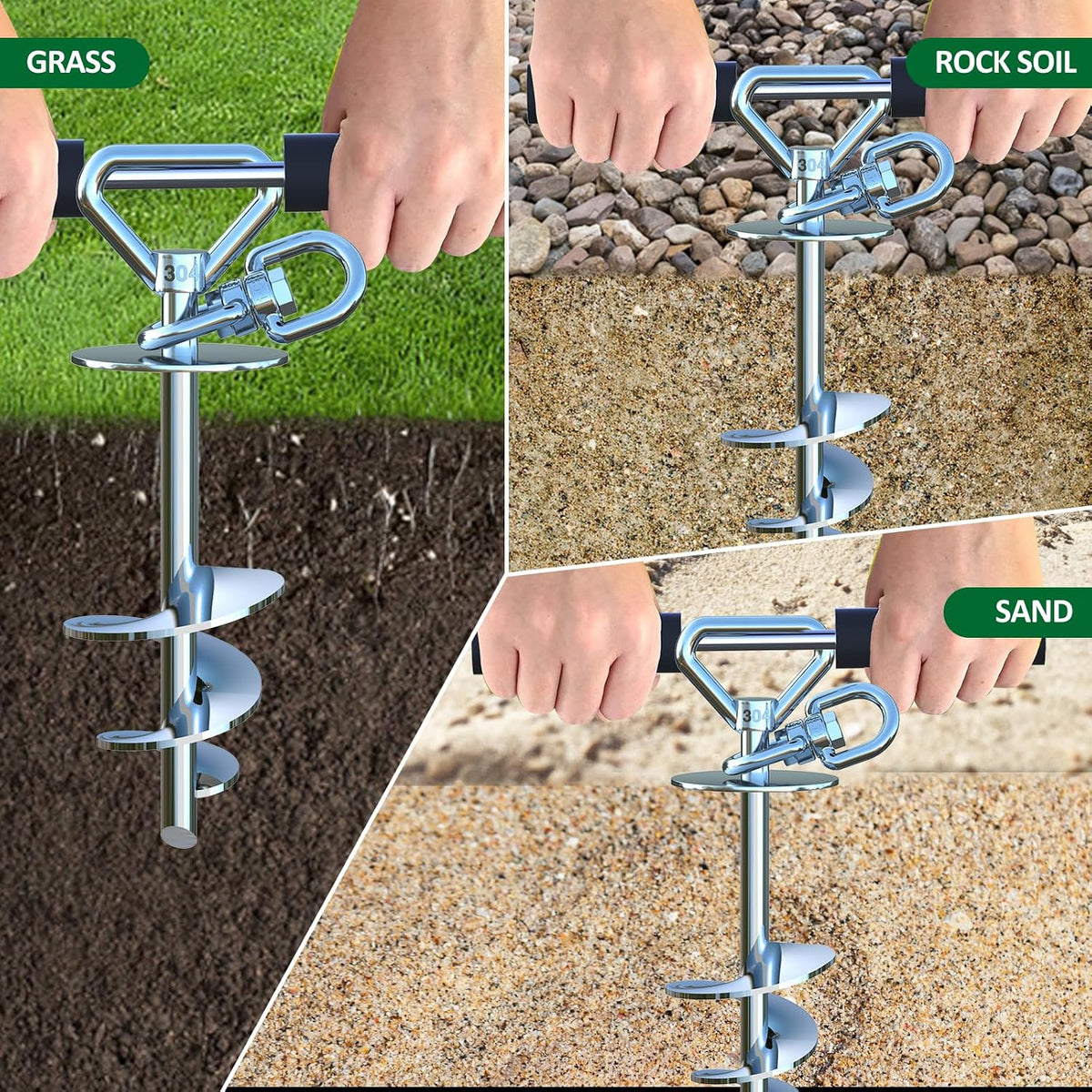 Dog Tie Out Cable and Stake, with 30FT Heavy Duty Cable - Stake + 45 ft Cable | 150 lbs - image 3