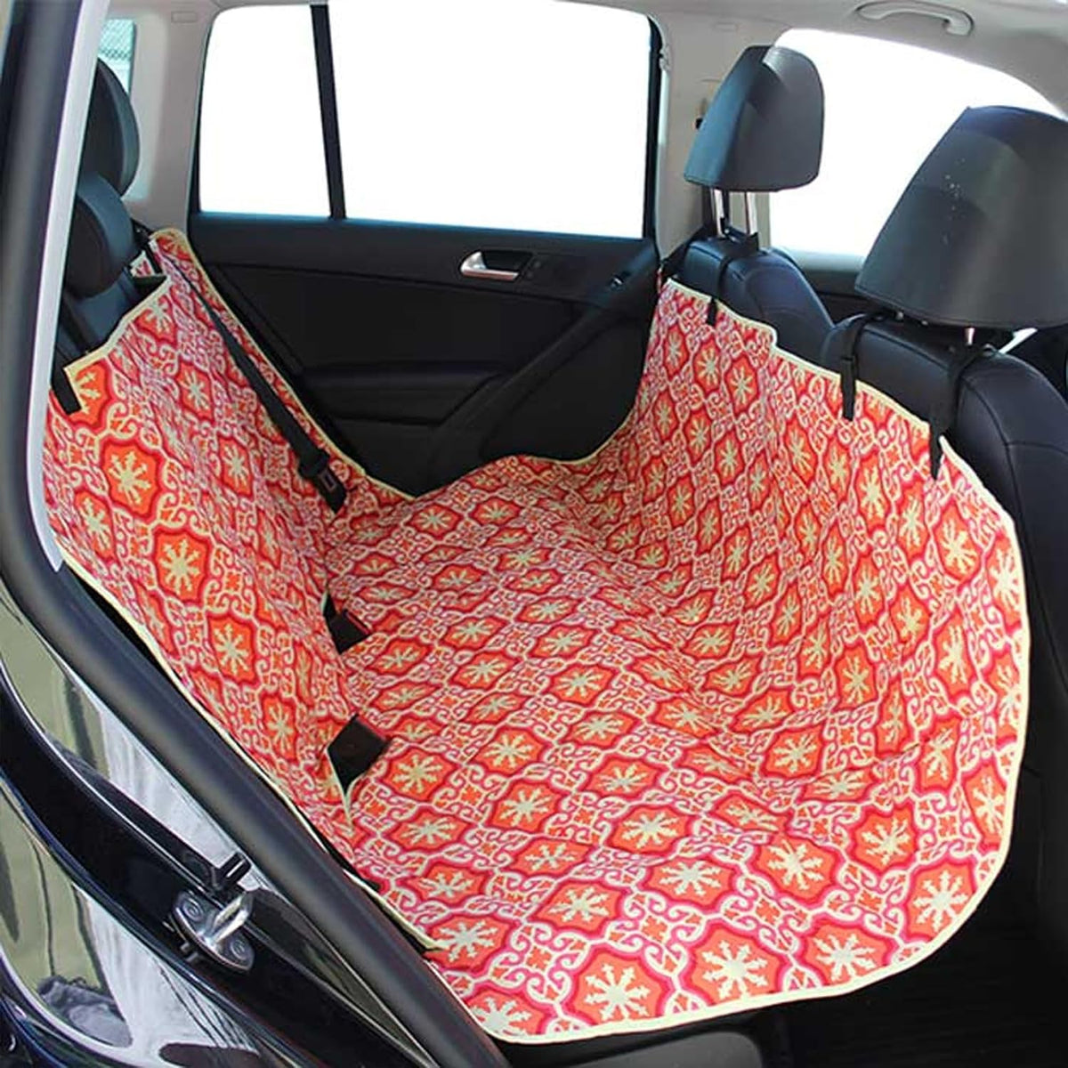 Molly Mutt Deep Blue Dog Car Seat Cover, GOTS-Certified Cotton - Papillion