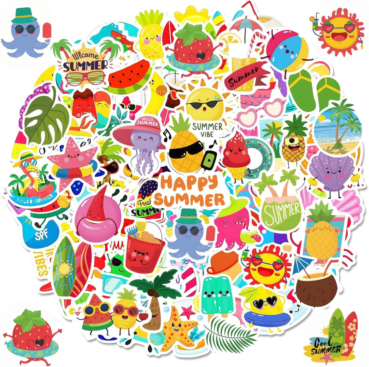 150 Sheets Halloween Stickers for Kids - 300Pcs Summer Stickers