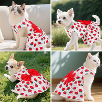 choyaxo Floral Dog Dress Cute Dog Skirt Pet Dress Summer Pet Clothes - Fruits / Large - image 4