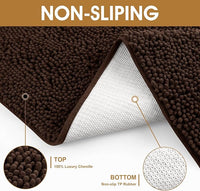 IM HOME 48" x 38" Brown Dog Door Mats for Muddy Paws, Chenille Absorbent Dog Mat, Non Slip Heavy Mud Mat for Dogs, Soft Pet Bed Mat for Entryway, Mud Paws, Inside Floor