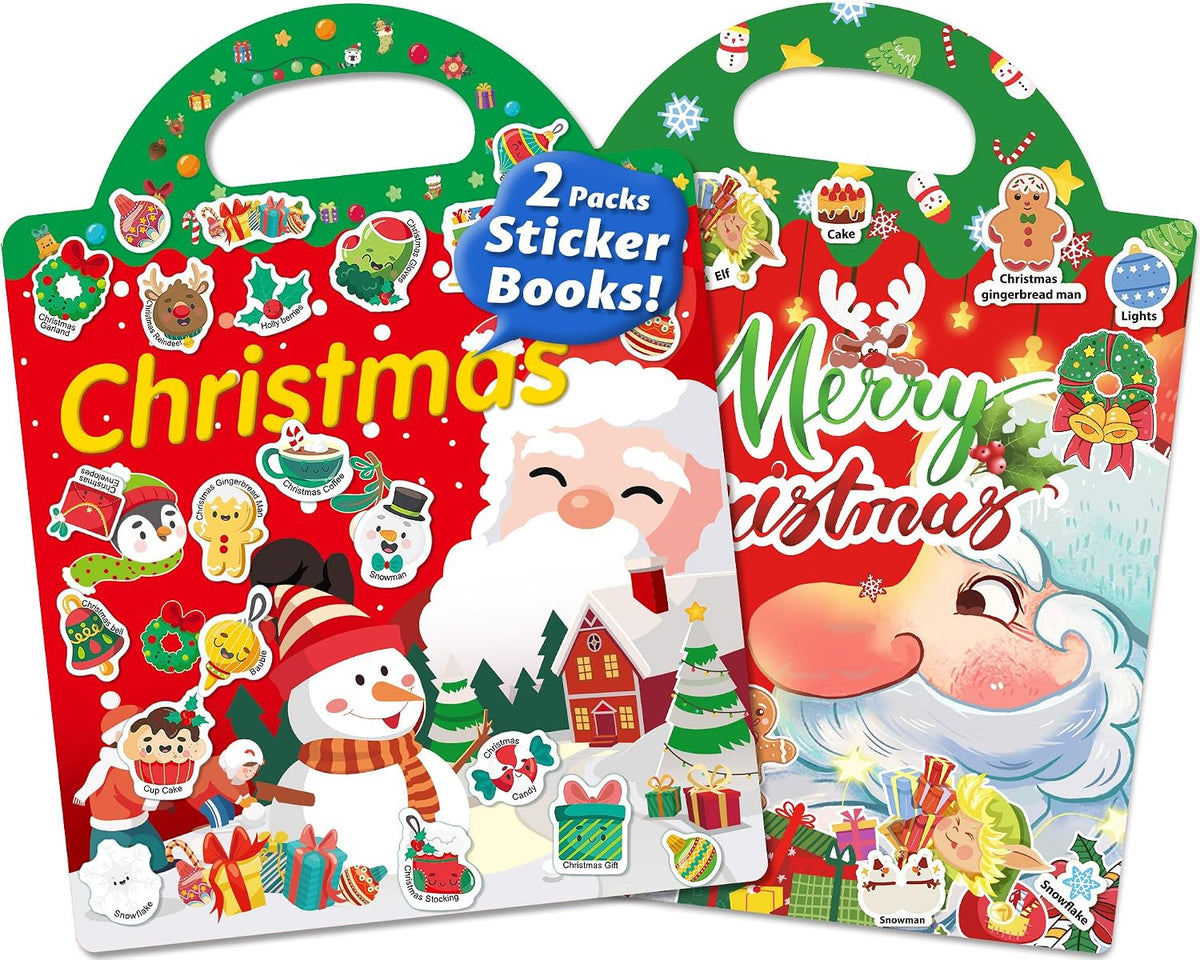 Walenced Reusable Sticker Book, Stickers for Kids - Christmas