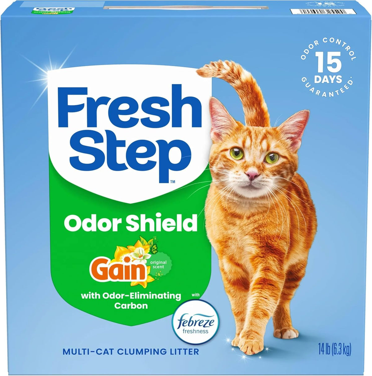 Fresh Step Odor Shield Multi Cat Clumping Cat Litter - Gain / 14 lb (Pack of 1)