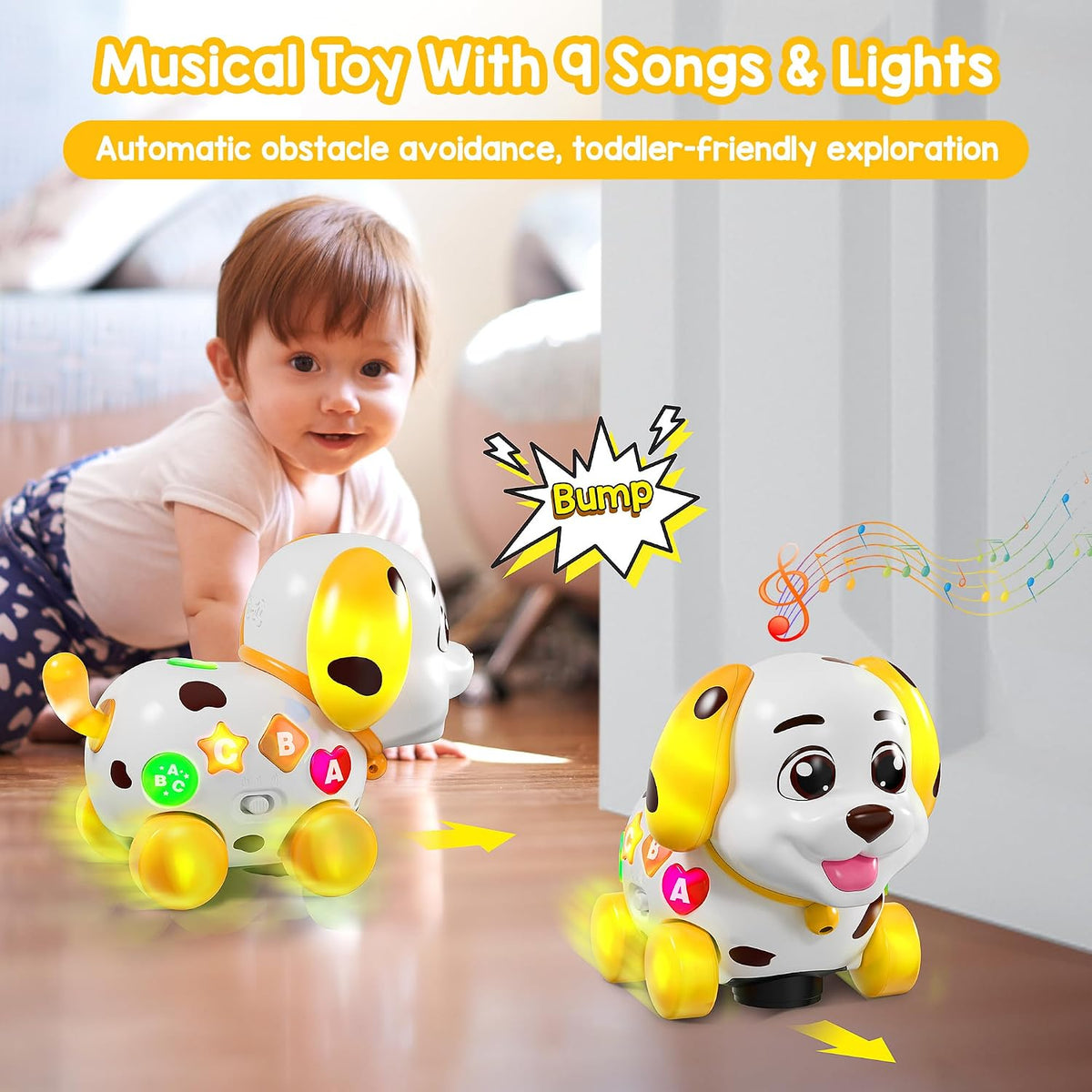 ToddlerCley Musical Puppy Toys for 1 Year Old Girl Gifts - Yellow - image 4