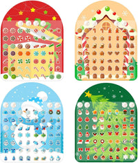 AUGSUN 240 Pcs Halloween Stick on Earrings for Little Girls – Fun for Kids & Family - Christmas Style A