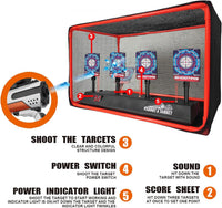MTISGREAT auto reset digital shooting target with net and two wrist bands for toy blasters - view 7