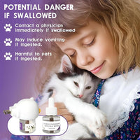 Cat Calming Pheromone Diffuser – Premium Cat Calming Diffuser for Stress & Anxiety Relief – Reduces Scratching, Spraying & Fighting – 60 Day Supply, 48ml Bottle – Ideal for All Cats & Multi-Cat Homes