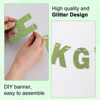 BEISHIDA 116 PCS A-Z DIY Letter Custom Banner Birthday Party Decor – Fun for Kids & Family - Glitter Grass Green - image 3