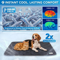PetAmi Waterproof Dog Cooling Mat Pet Pad for Crate Couch Bed - Grey / X-Large (60x80) - image 2