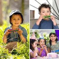Wholelovein kids harmonicas, 20 colorful double row harmonicas with cartoon animal prints - view 9