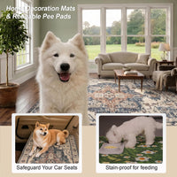 Washable Pee Pads for Dogs, Reusable Puppy Potty Training Pads - Beige/Blue/Multi / 36" ×36"(pack of 2) - image 2