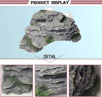 PINVNBY Basking Platform for Turtles Tortoise Dock Resin Resting Rock - 【L:7.1”Lx6.3”Wx2.7”H】 / 【Bronze】 - image 4