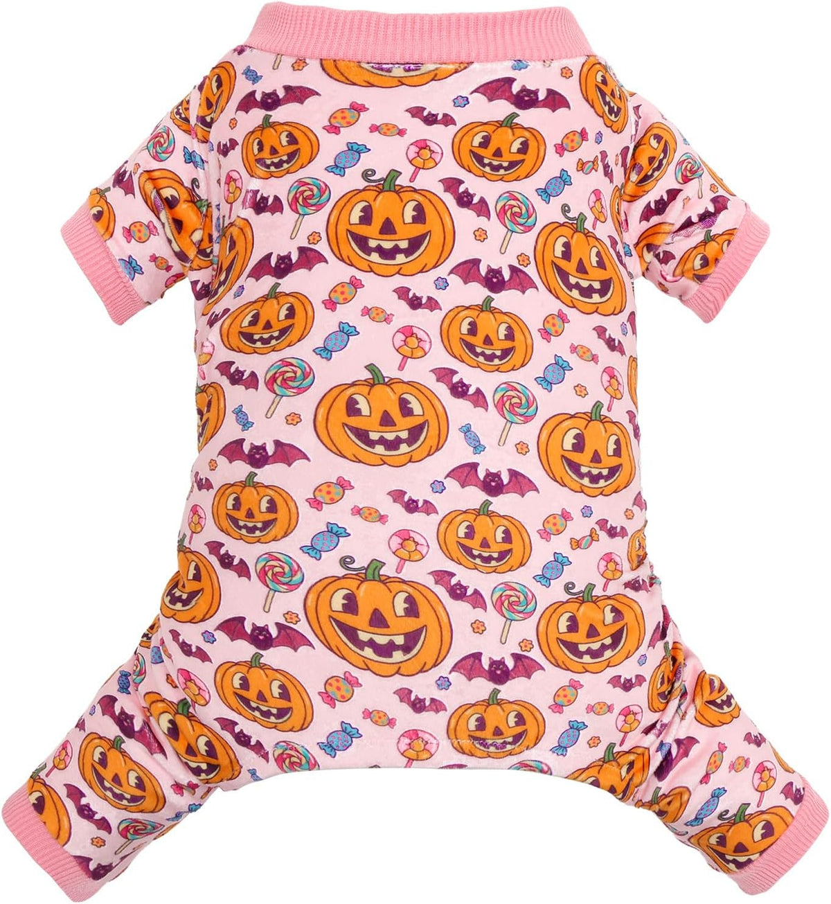 CuteBone Small Dogs Outfit Soft Puppy Onesies Pjs Christmas Dog - Candy Pumpkin / X-Small