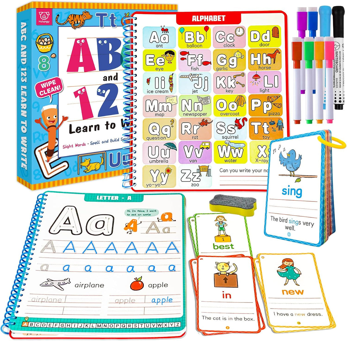 Preschool Kindergarten Workbook, Letter Number Tracing, Ages 3-6 – Fun for Kids & Family - Learn to Write