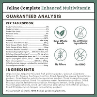 Wholistic Pet Organics Feline Complete - 4 Oz - Multivitamin & Probiotic Powder for Cats - Natural Cat Food & Digestive Support