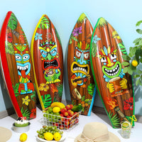 JellyArch inflatable surfboard decorations with tropical flower print, set of 4 - view 35