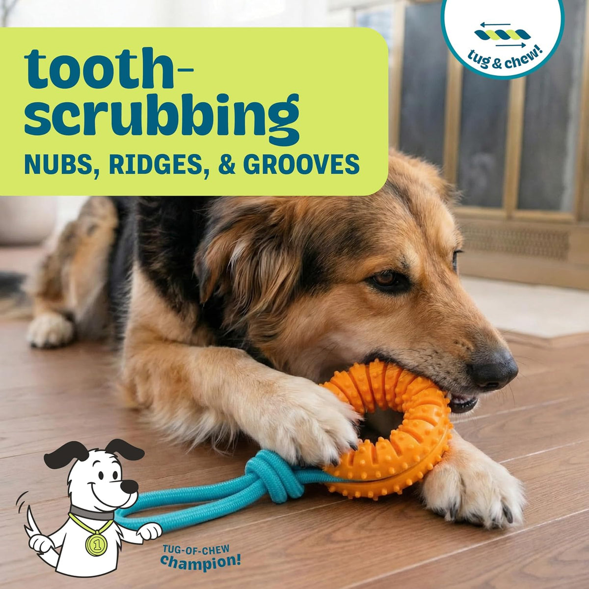 Cool Teething Stick Dental Dog Chew Toy, Soak & Freeze, 8.5" – Essentials for Dogs - Orange - image 2