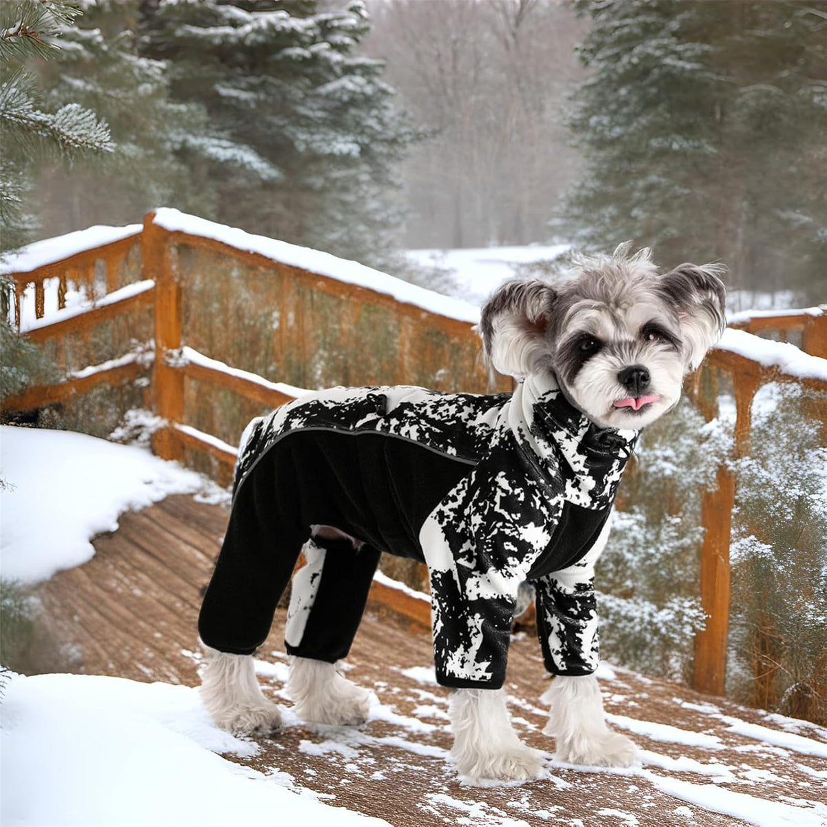Fleece Dog Coat for Small Medium Dog - White / XS - image 3