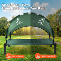 Elevated Dog Bed with Removable Canopy - Green / 51"L x 36"W x 9.5"H - image 2