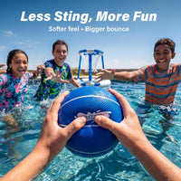 GoSports 6.5 inch inflatable pool basketballs, 3 pack with pump - view 3