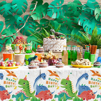 Gatherfun Football Party Decorations Disposable Tablecloth Plastic - dinosaur - image 3