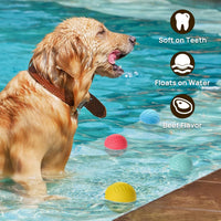iPettie Summer Floating Dog Ball, Squeaky Water Fetch Toy – Essentials for Dogs - 2.5" x 2.5" - image 2