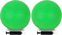 LovesTown 8.5 inch green playground ball with waffle texture and hand pump