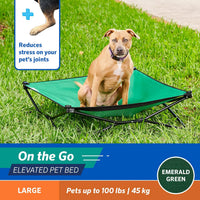 Coolaroo On-The-Go Elevated Dog Bed - Large / Emerald Green - image 2