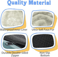 Washable Orthopedic Large Dog Bed - Removable Orthopedic Foam Dog Beds with Bolsters Waterproof Large Dogs Bed and Non-Slip Bottom Extra Large Dogs Beds Sofa