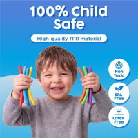 BUNMO Stretchy Strings, Stimulating & Fun Fidget Toys for Kids - Mini Smooth - 12 Pack - image 4