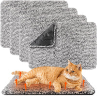 Drydiet 4 Pack Self Warming Cat Mat for Pets - 18 x 24 Inch / Gray / Solid