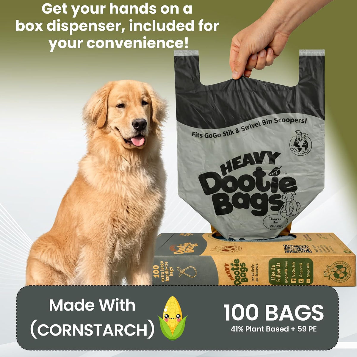 HEAVY Dootie Bags with EZ Tie Handles. Clean and Convenient for Pet - image 4