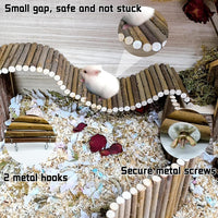 25.6 × 3.9 in Wood Hamster Bridge Rat Climb Toys for Gerbil Mouse - 1PCS 15.7x3.9in - image 3