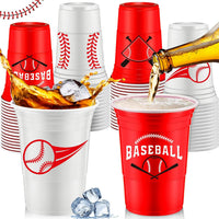 Norme 48 Pcs Checkered Flag Plastic Cups - Baseball