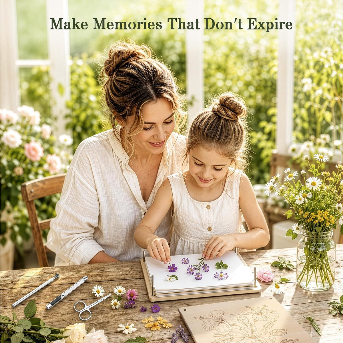 Aboofx Wooden Flower Pressing Kit - 11.2" x 11.2" 8 Layers - image 2