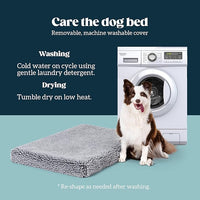 Stoutwool 4" Indestructible Dog Bed - Orthopedic Chew Proof Dog Crate Pad - Fluffy Kennel Mat for Aggressive Chewers - Ideal for Large Breeds & Fits 36-Inch Crate - 35"x22", Charcoal