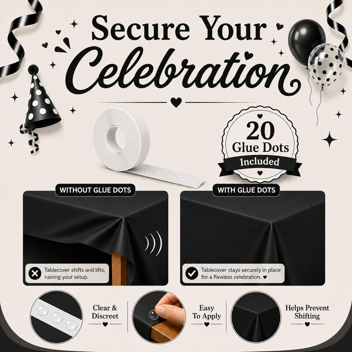 Stone Wall Table Covers, 54"x108" XL, Medieval Party Decorations - Black (Pack of 3) - image 3