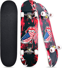 Skateboards for Beginners Kids Boys Girls and Adults, 31''x8'' - Rockwave