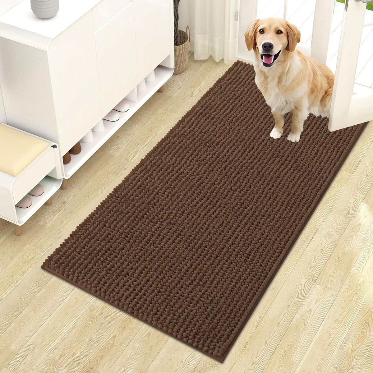 OLANLY Dog Door Mat for Muddy Paws 30x20 - 44" X 24" / Mocha