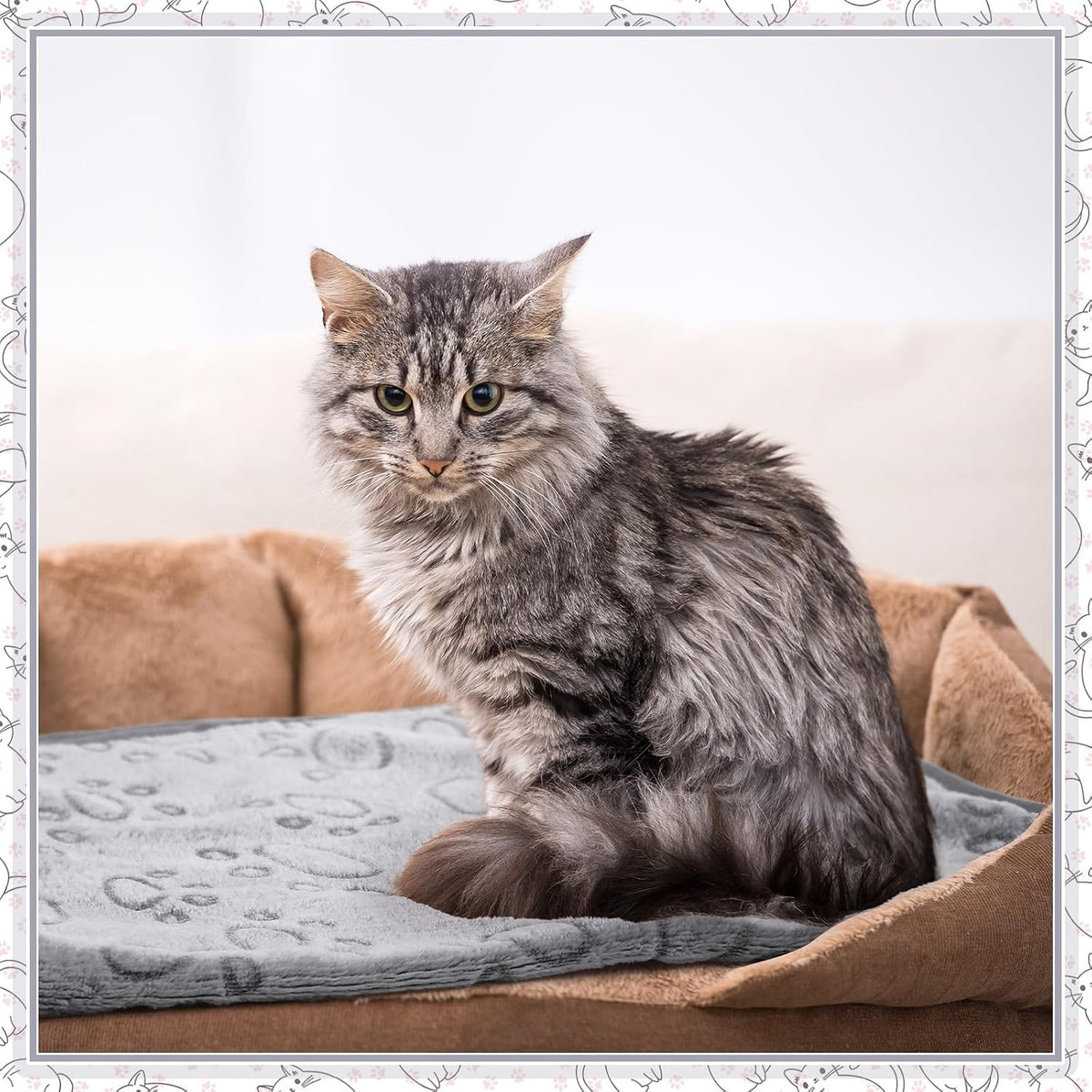 Tegeme 12 Pcs Puppy Blanket for Litter Dog Cat - Gray / 23 x 16 Inch - image 2