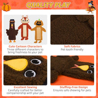 Christmas Dog Toys, Durable Crutch Bone Rope Toys 4 Pack - Turkey & Squirrel & Pumpkin - image 3