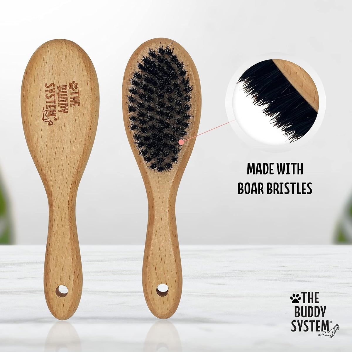 The Buddy System, Soft Cat Brush with Boar Bristles - image 2