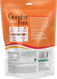 Good'n'Fun Triple Flavored Rawhide Kabobs for Dogs, 2 Pack, 4 oz