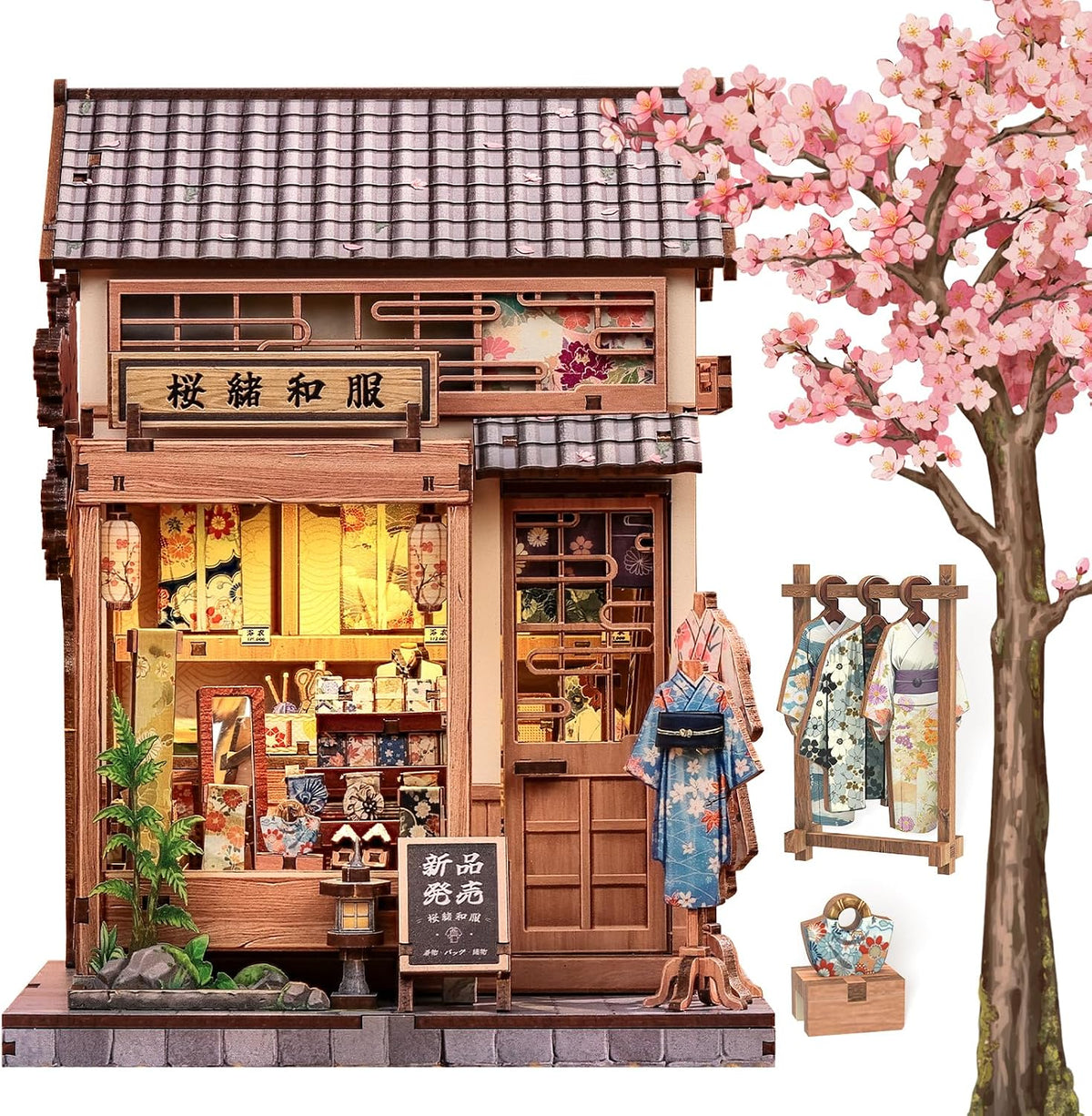 Cutefun Book Nook Kit - DIY Miniature Dollhouse Kit for Adults and Teens – Fun for Kids & Family - Sakura Kimono Shop