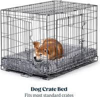 Stoutwool 4" Indestructible Dog Bed - Orthopedic Chew Proof Dog Crate Pad - Fluffy Kennel Mat for Aggressive Chewers - Ideal for Small Breeds & Fits 24-Inch Crate - 23"x16", Charcoal