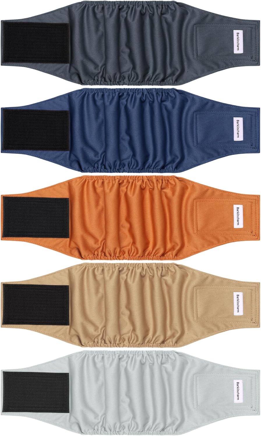 5 Pack Dog Diapers Male, High Absorbing Dog Wraps - Small / Brown