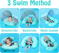 Mambobaby Float with Canopy, UPF 50+ Baby Swim Float – Fun for Kids & Family - Limited Green - image 2
