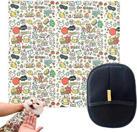 27.6x27.6 Cat Wrap for Cutting Nails, Cat Grooming Wrap with Pet Hair Removal Glove, Cats Restraint for Nail Clipping Ear Cleaning Teeth Brushing
