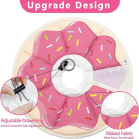 Soft Adjustable Cat Cone Collar, Comfortable Recovery Collar for Cats After Surgery (Pink, Small)