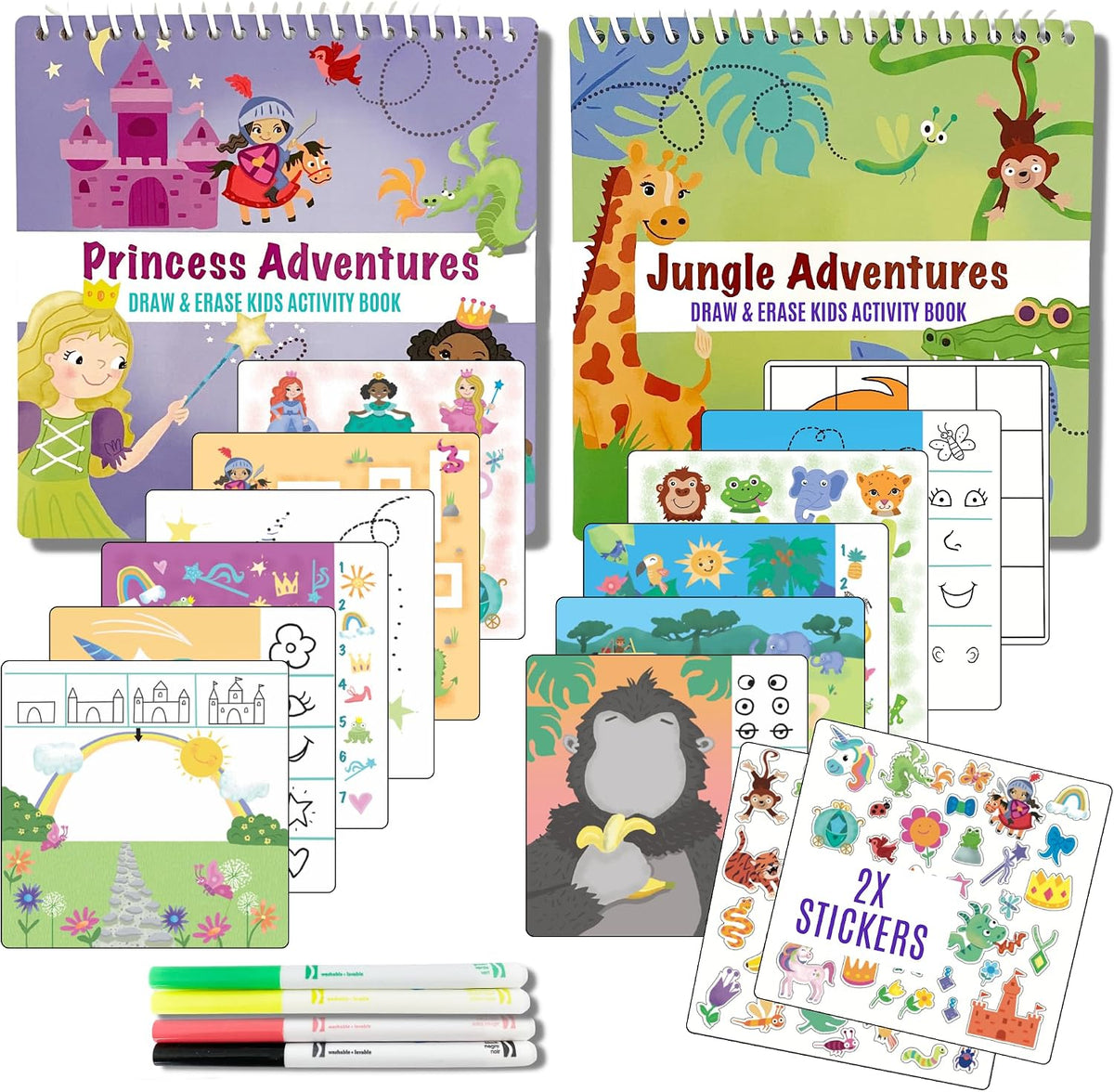 Totebook kids travel activity kit with tethered dry erase markers and ocean theme activity book - view 10